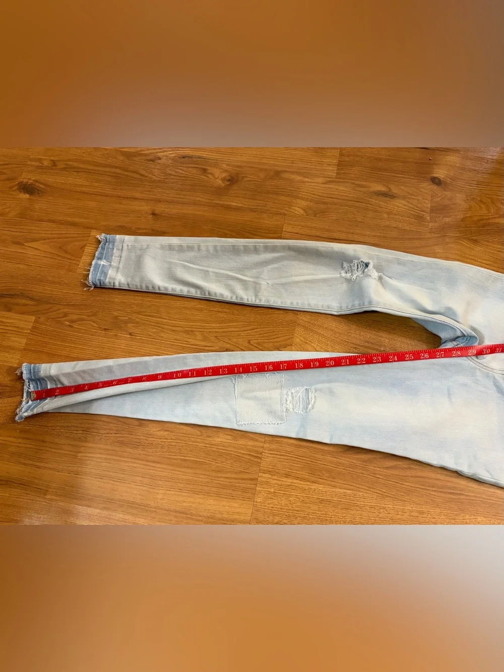 Old Navy Ballerina Jeggings Skinny Jeans Girl’s 16 Light Wash Distressed Denim